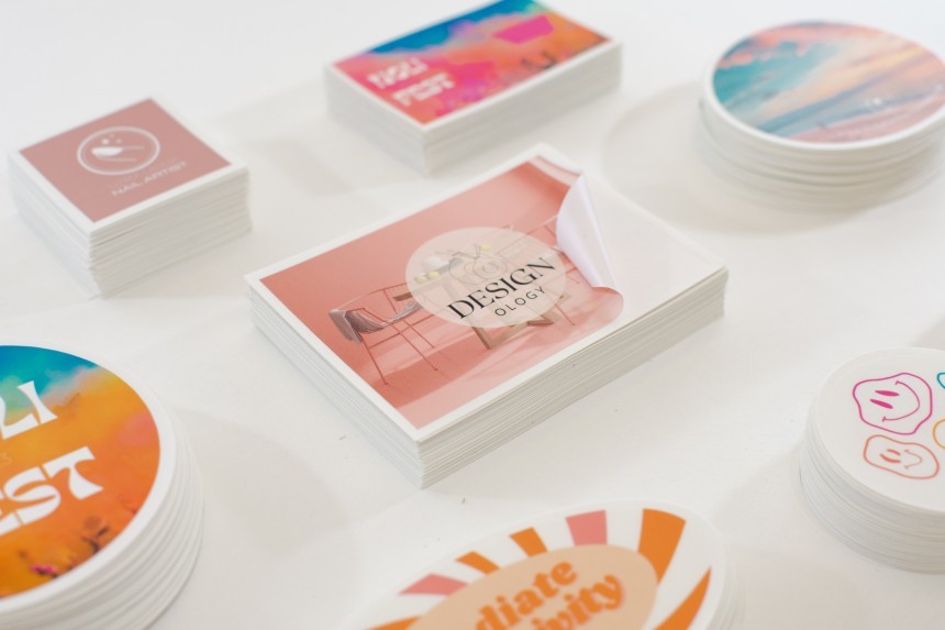 Personalised business stickers discount